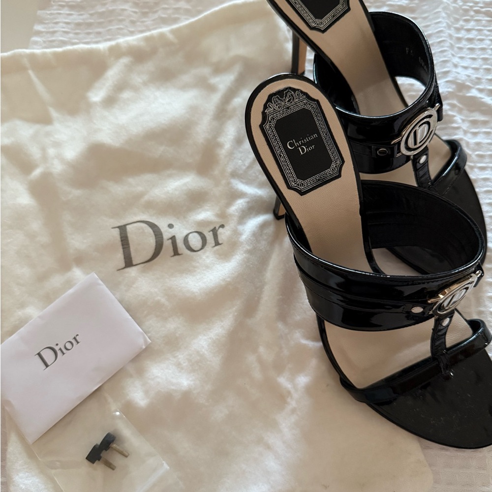 Dior Black Patent Leather Heels